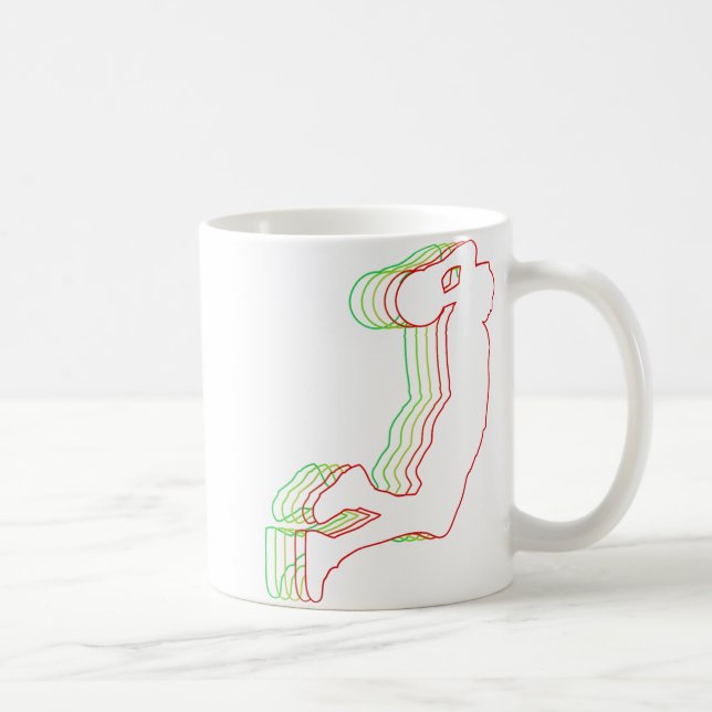 Retro Basketball Spieler Lover Sportteam Boys Gir Kaffeetasse (Rechts)