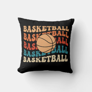 Retro-Basketball-Typografie-Design im Vintage-Stil Kissen