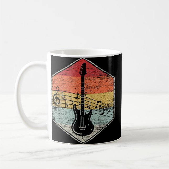 Retro Bass Gitarre Kaffeetasse (Links)