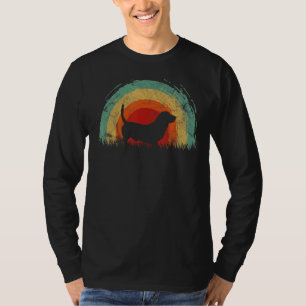 Retro Bassador Vintager Regenbogen Männer Frauen T-Shirt