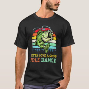 Retro-Bassangeln Bass Fisch Wortspiel Angler Humor T-Shirt