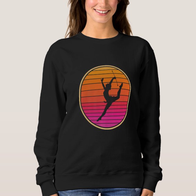 Retro Baton Twirling Twirler Majorettes Premium Sweatshirt (Vorderseite)