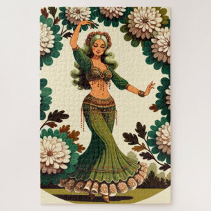 Retro-Bauchtänzerin Puzzle