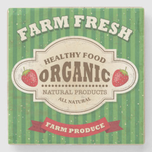 Retro Bauernhof-neuer Plakat-Entwurf Steinuntersetzer