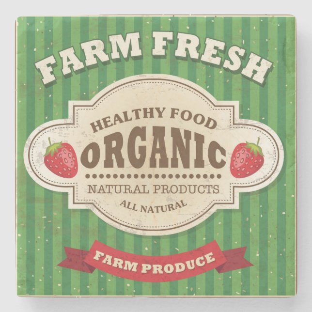 Retro Bauernhof-neuer Plakat-Entwurf Steinuntersetzer (Vorderseite)