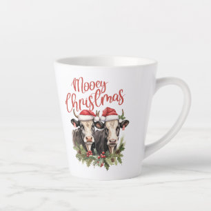 Retro Bauernhof Weihnachten zwei Kuhmilch Tiere Milchtasse
