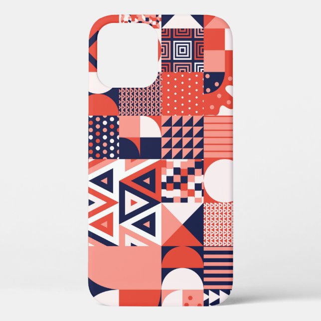 Retro Bauhaus Design, farbenfroh geometrisch. Case-Mate iPhone Hülle (Rückseite)