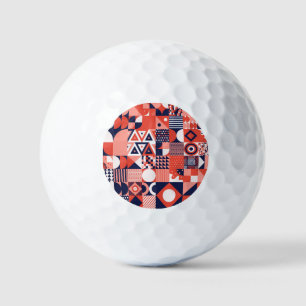 Retro Bauhaus Design, farbenfroh geometrisch. Golfball