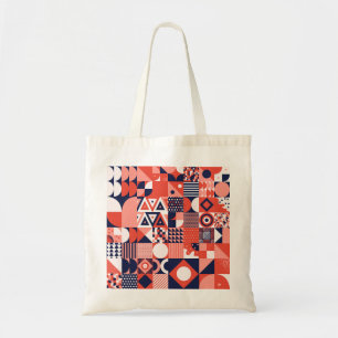 Retro Bauhaus Design, farbenfroh geometrisch. Tragetasche