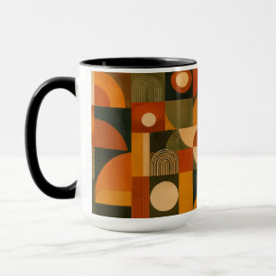 Retro Bauhaus Geometrischer Morgencafe-Becher Ästh Tasse