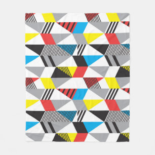Retro Bauhaus-Stil: Nahtloses Abstract Fleecedecke