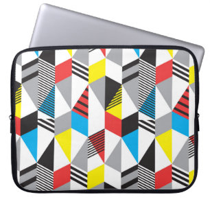 Retro Bauhaus-Stil: Nahtloses Abstract Laptopschutzhülle