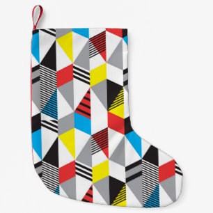 Retro Bauhaus Style: Nahtlos Abstrakt Kleiner Weihnachtsstrumpf