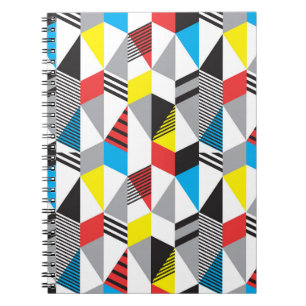 Retro Bauhaus Style: Nahtlos Abstrakt Notizblock