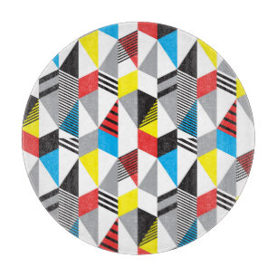 Retro Bauhaus Style: Nahtlos Abstrakt Schneidebrett