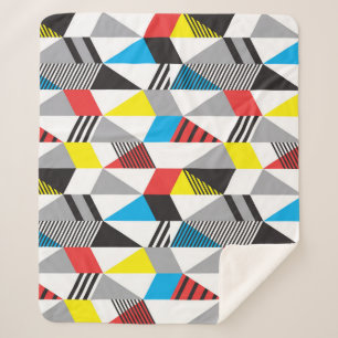 Retro Bauhaus Style: Nahtlos Abstrakt Sherpadecke