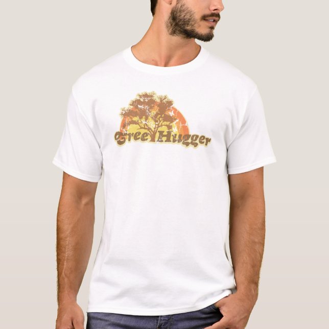 Retro Baum Hugger T-Shirt (Vorderseite)