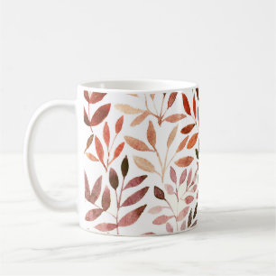 Retro Bäume, Aquarellfarben nahtlos Muster. Kaffeetasse