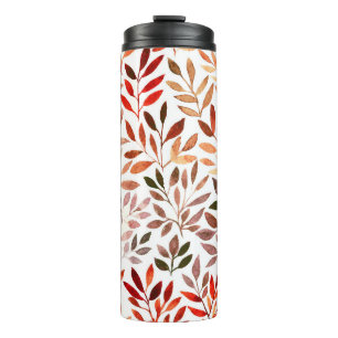 Retro Bäume, Aquarellfarben nahtlos Muster. Thermosbecher