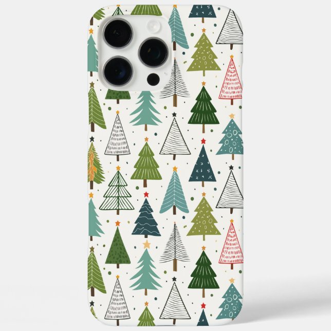 Retro-Bäume Case-Mate iPhone Hülle (Rückseite)