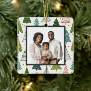 Retro-Bäume Keramikornament