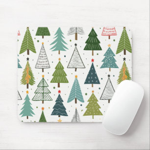 Retro-Bäume Mousepad