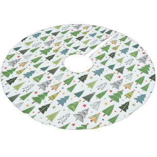 Retro-Bäume Polyester Weihnachtsbaumdecke