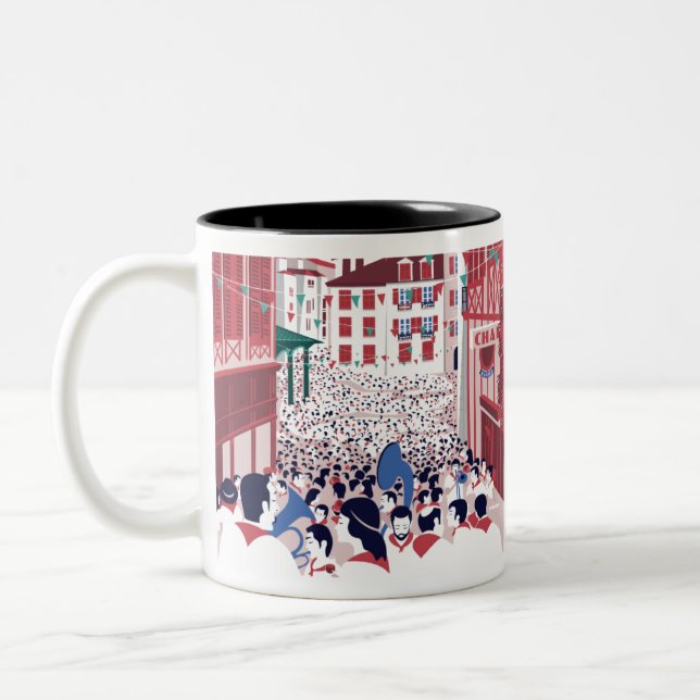Retro Bayonne Zweifarbige Tasse (Links)