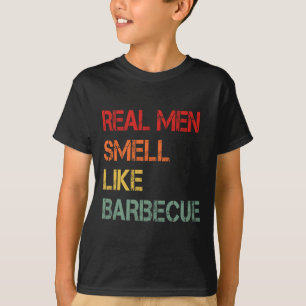 Retro BBQ Echte Männer Riechen Nach Barbecuerauch T-Shirt