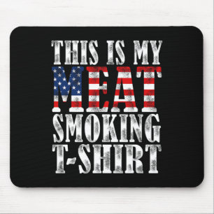 Retro-BBQ-Räuchergerät Vintage-US-Flagge Das ist m Mousepad