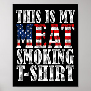 Retro Bbq Räuchergerät Vintage US Flagge Das ist m Poster