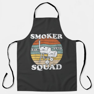 Retro BBQ Smoker Squad Est.1976 T-Shirt Schürze