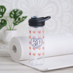 Retro Be Kind Herzstück Pattern Trinkflasche
