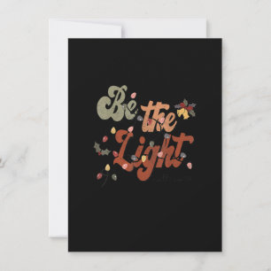 Retro Be The Light Jesus Faith Christmas Lights Ch Einladung