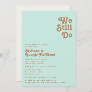 Retro Beach Aqua wir machen noch eine Neuerung Einladung