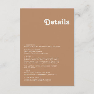 Retro Beach   Brown Details Enclosure Card Begleitkarte
