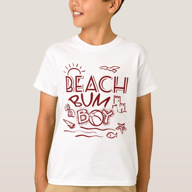 Retro Beach Bum Boy T Shirt (Vorderseite)