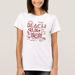 Retro Beach Bum Mum/Mama T-Shirt