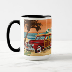Retro Beach Camper + Klassische Tasse