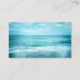 Retro Beach - Coastal Ocean Aquamarin Blue Waterco Visitenkarte