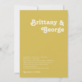 Retro Beach | Einladung zur Hochzeit von Gold