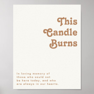 Retro Beach Elfenbein Dieses Candle Burns Poster