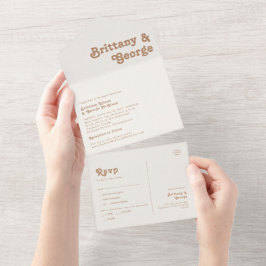 Retro Beach | Elfenbeinküste Siegel und Senden All In One Einladung