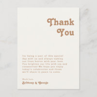 Retro Beach | Elfenbeintisch Dankeschön Karte