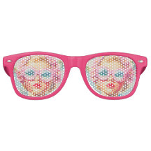 Retro Beach Girl mit Blumenbrille