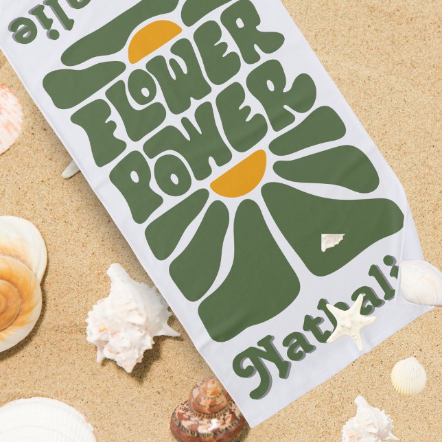 Retro Beach Handtuch mit Namen - Personalisiertes  (RETRO Multi Style personalized gifts, Beach Towel With Name, Birthday Vacation Gift, girl gift)