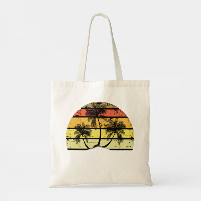 Retro Beach Life Tragetasche (Rückseite)