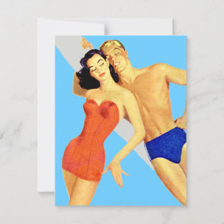 Retro Beach Party Einladung