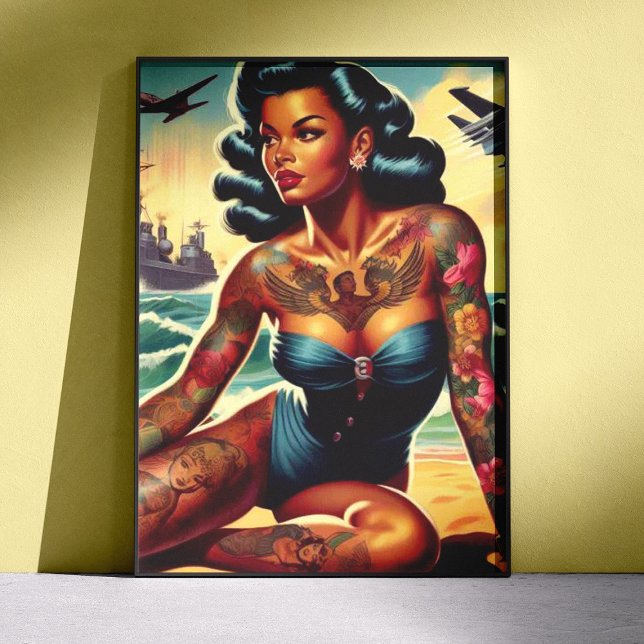Retro Beach Pin-up Poster (Von Creator hochgeladen)
