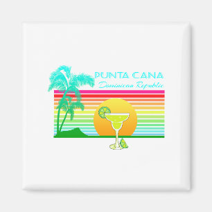 Retro Beach Punta Cana Margarita Magnet